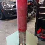 Test fit of the fin can section's body tube.